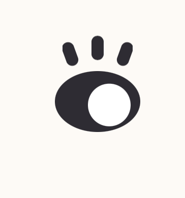 The eye from the navigation bar, mid-blink
